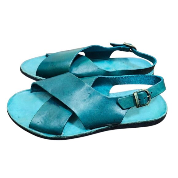 Brador RIO PETROLIO SANDALS Leather sandals Shoes made in Italy Size EU40/US10 - Picture 5 of 12